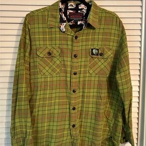 Men’s Middle of Beyond Ghoulies II Green Flannel Shirt
